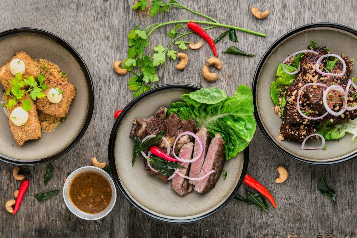 A spread of dishes ready for delivery